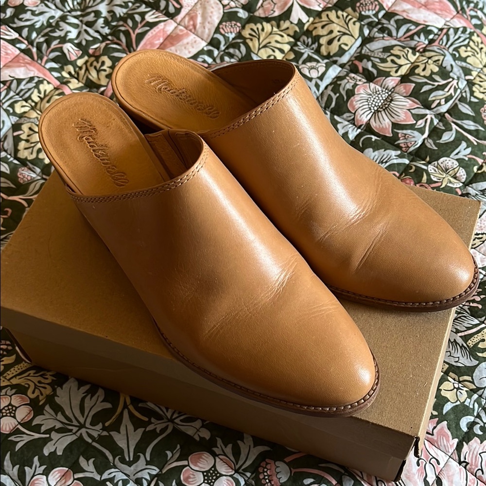 Madewell Women's Tan Leather Mules